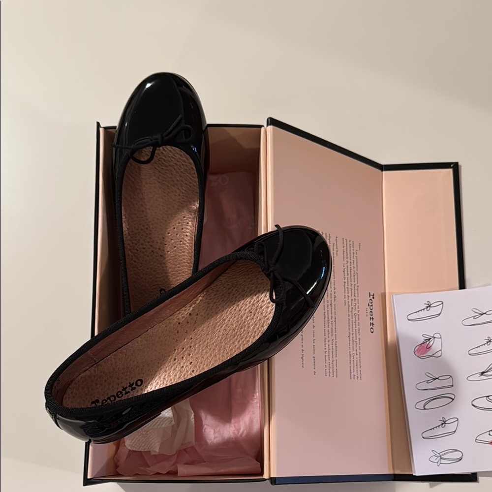 Repetto Black Patent Leather Flats